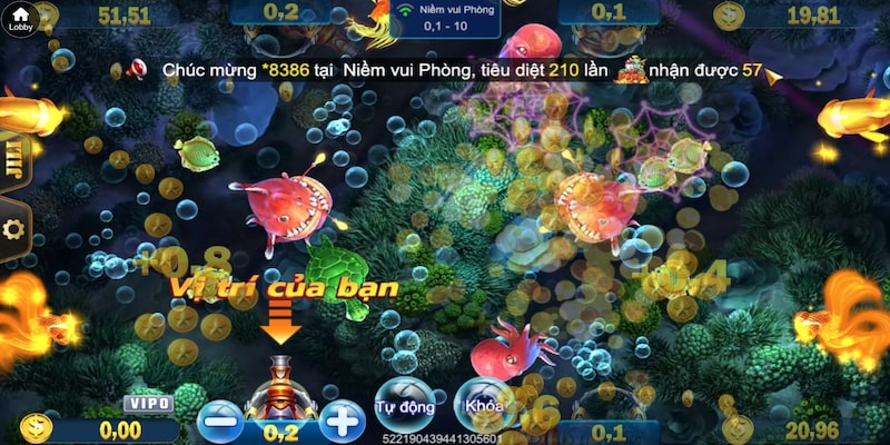 Triệu hồi long nộ trong tiền long đánh cá